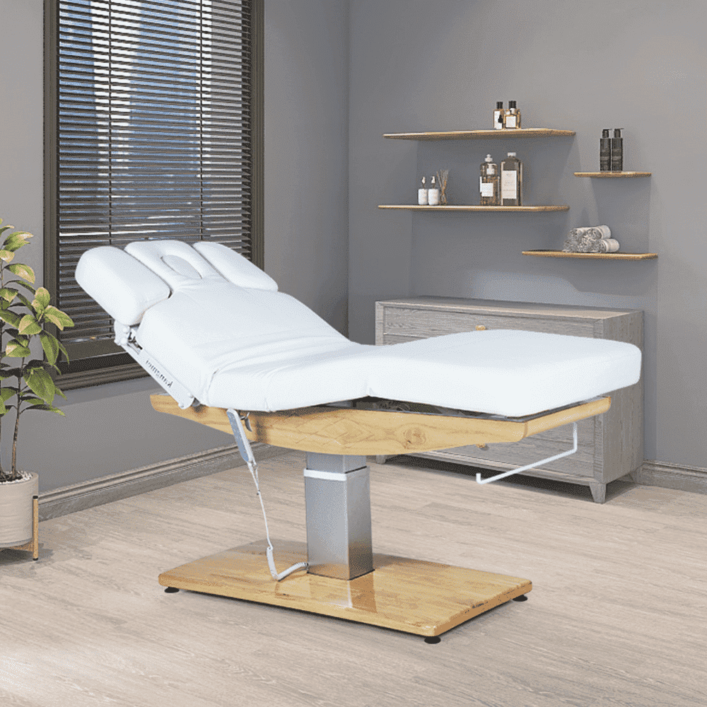 Mesa de tratamiento con cama facial de spa con elevación eléctrica - Kangmei