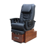Silla de pedicura de masaje de spa para pies sin plomería con base de madera