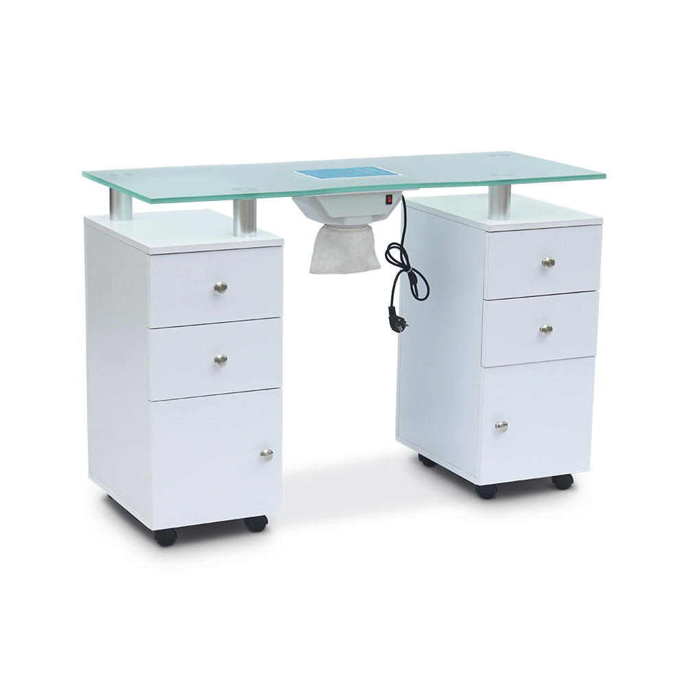 Spa moderno Salón de belleza Muebles polacos Secador portátil Estación de manicura de uñas Mesa con ventilación
