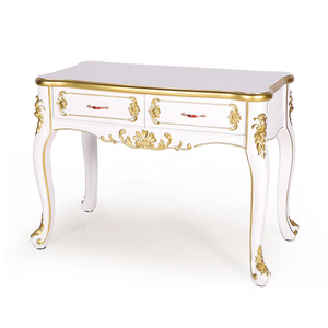 Mesa de manicura de escritorio de uñas antigua real vintage blanca - Kangmei